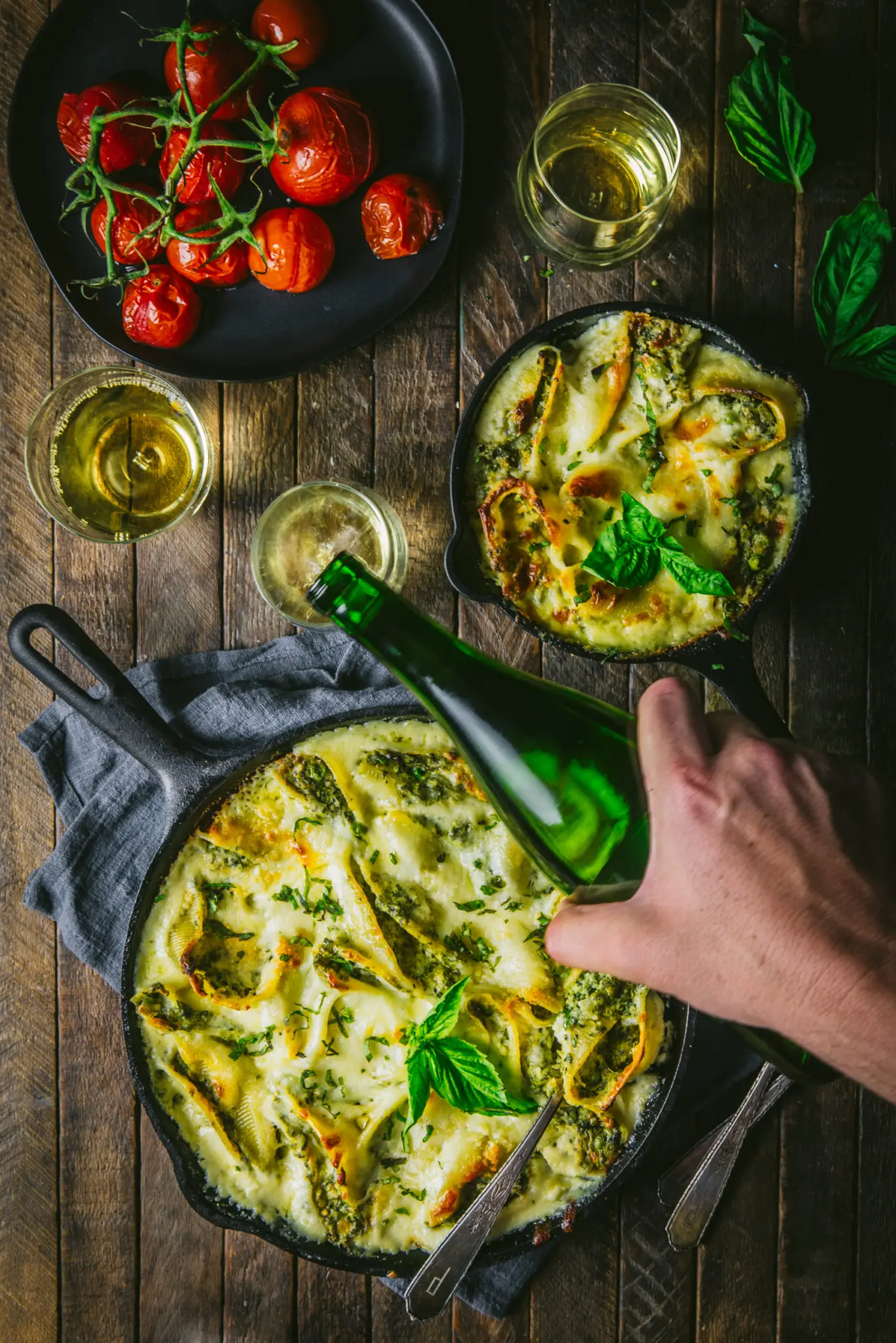 Stuffed Shells with Fontina Sauce