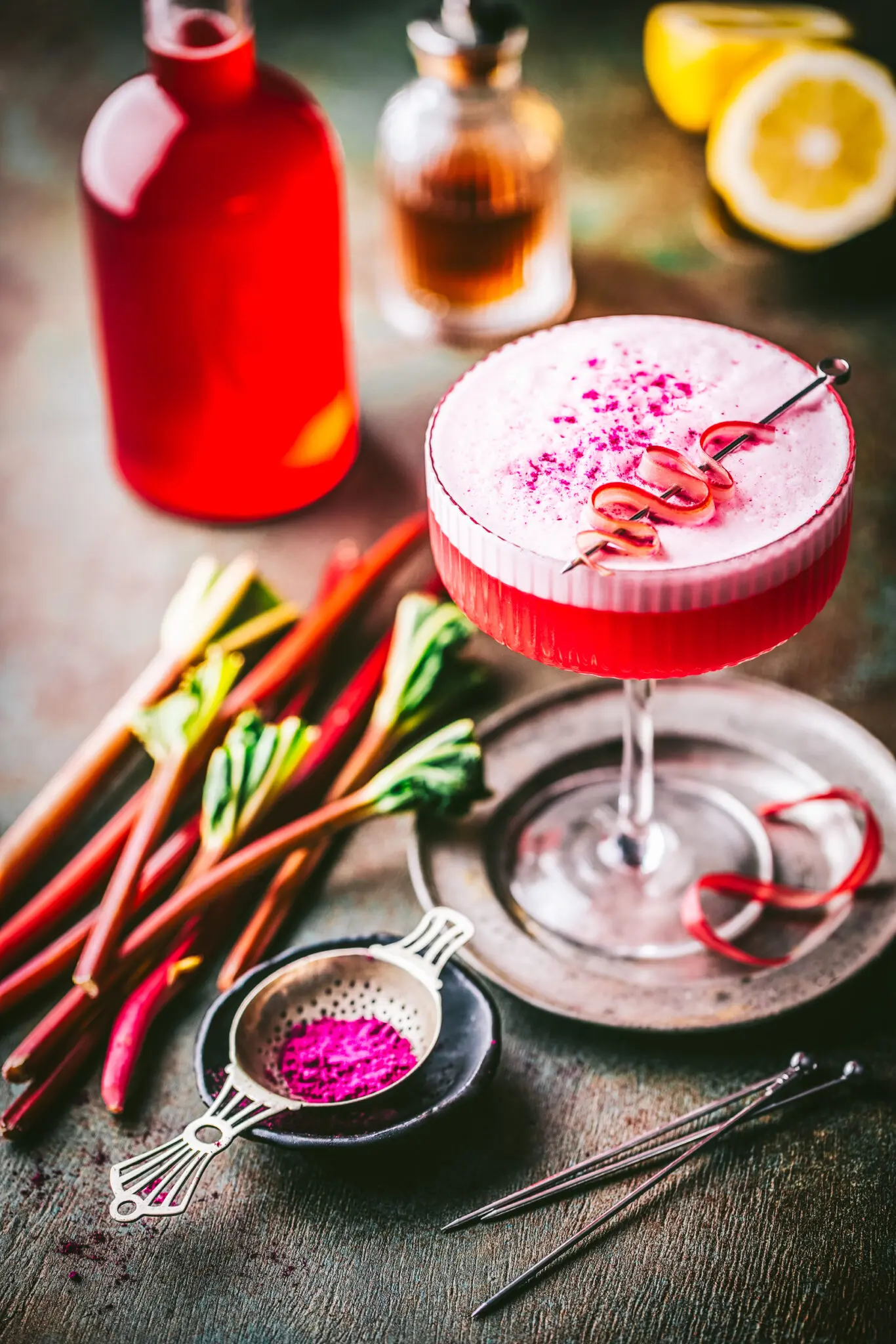 Rhubarb Cocktail Garnish 4