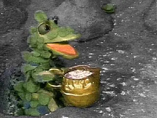 The Soup Dragon from the British TV show "The Clangers". She may have made tortellini soup.