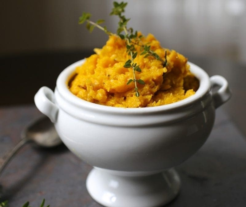 Mashed Butternut Squash with Thyme and Mascarpone