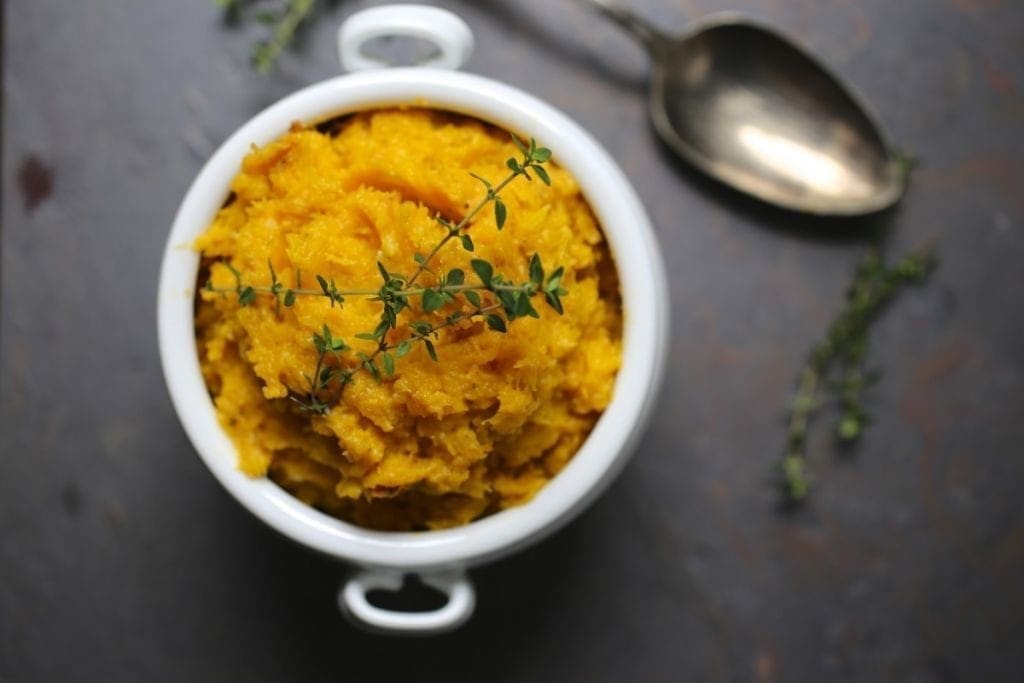Mashed Butternut Squash with Thyme and Mascarpone