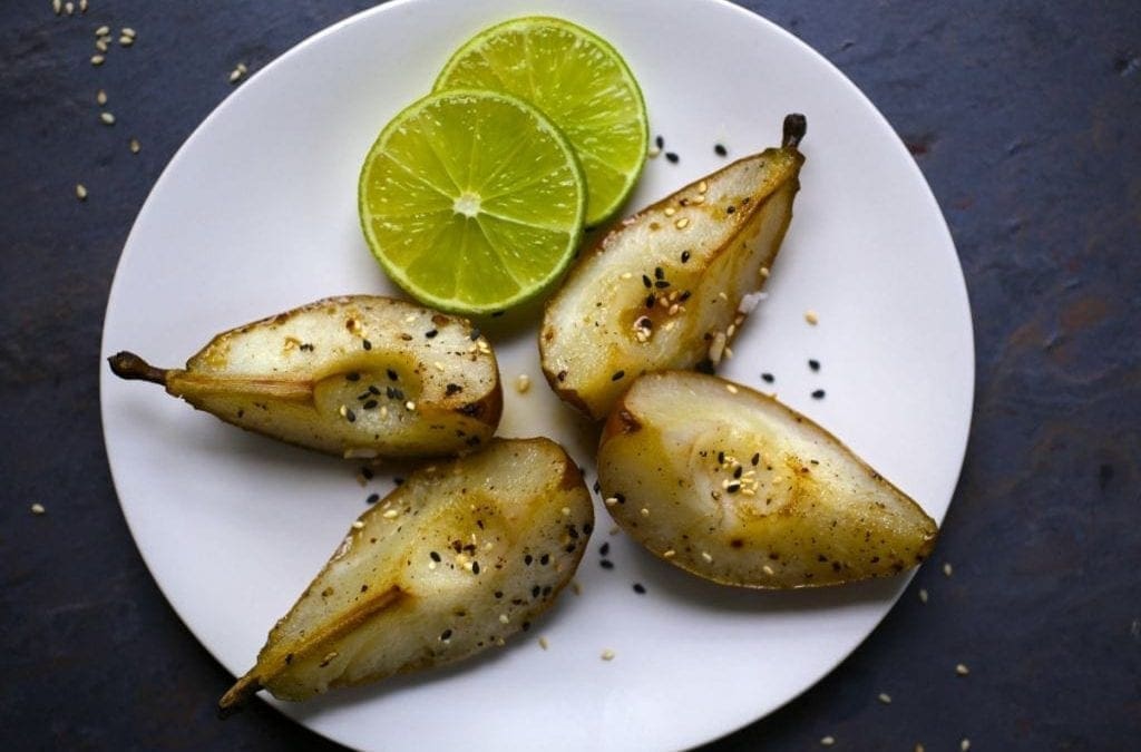 Sesame Roasted Pears