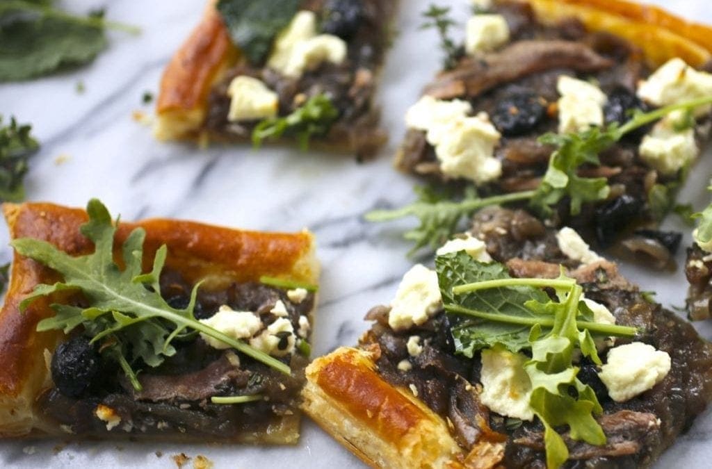 Caramelized Onion, Olive and Goat Cheese Tart