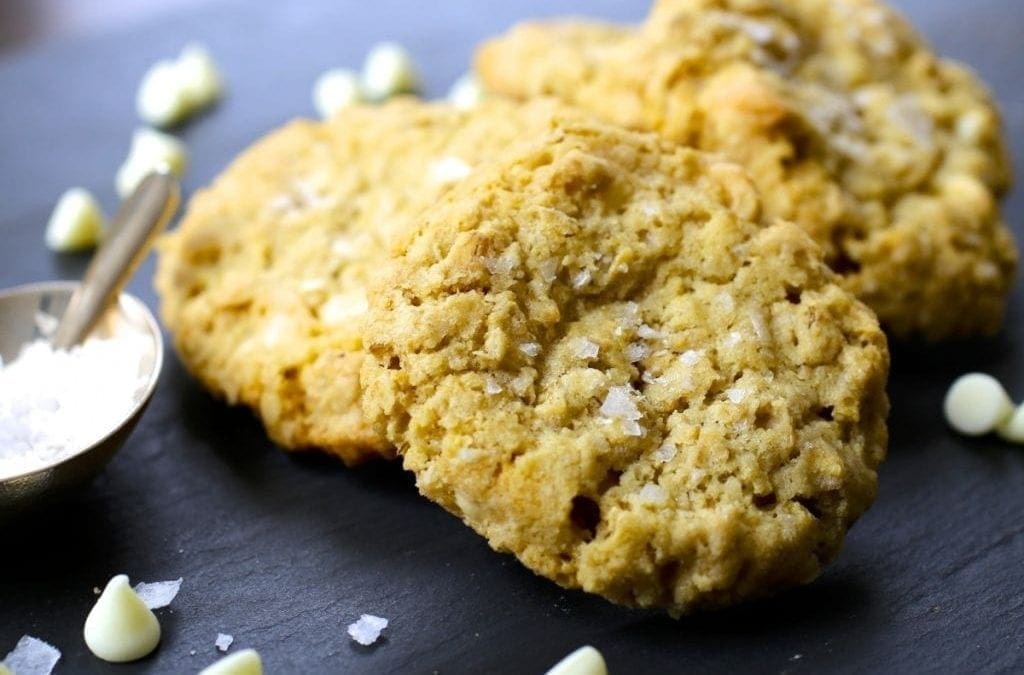 Sea Salt, Oatmeal and White Chocolate Cookies