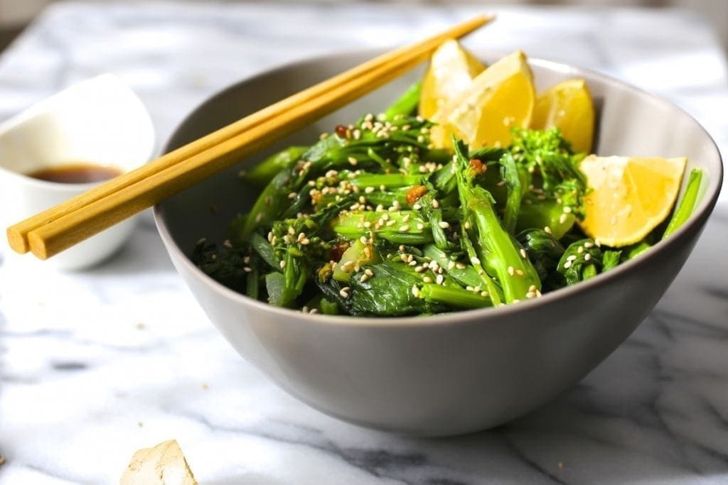 Chinese Broccoli Salad with Sesame Citrus Dressing