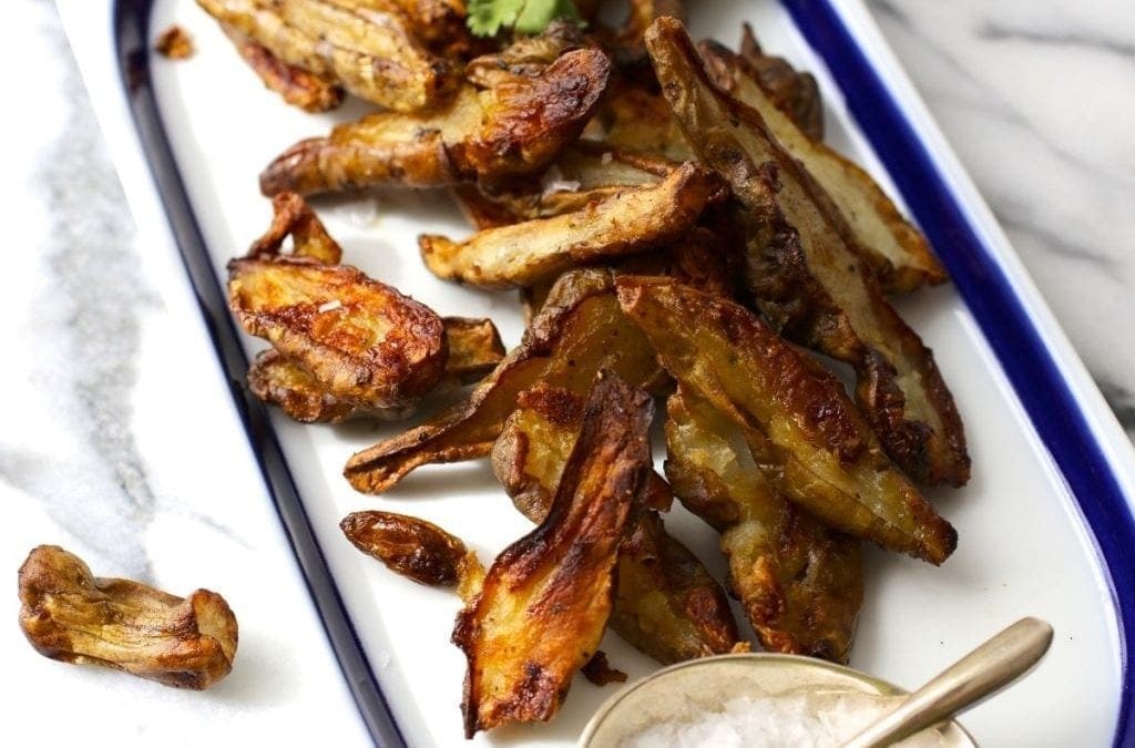 Roasted Sunchokes with Garlic and Herbs (Jerusalem Artichokes)