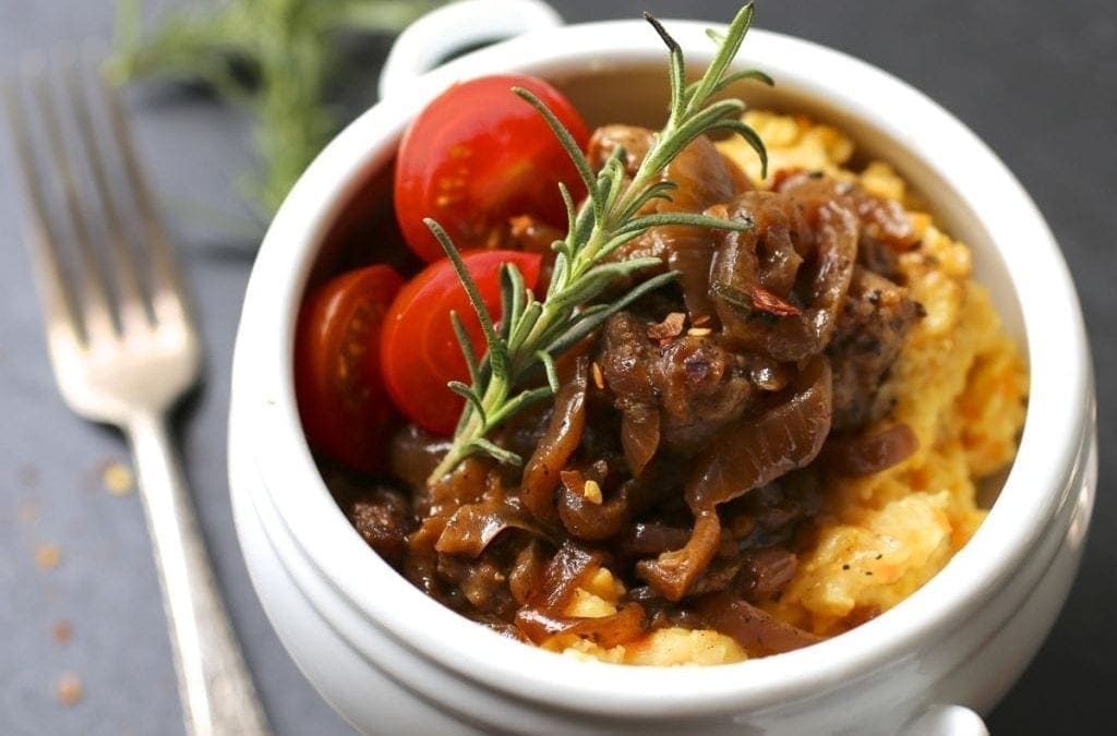Polenta With Sausage and Onion