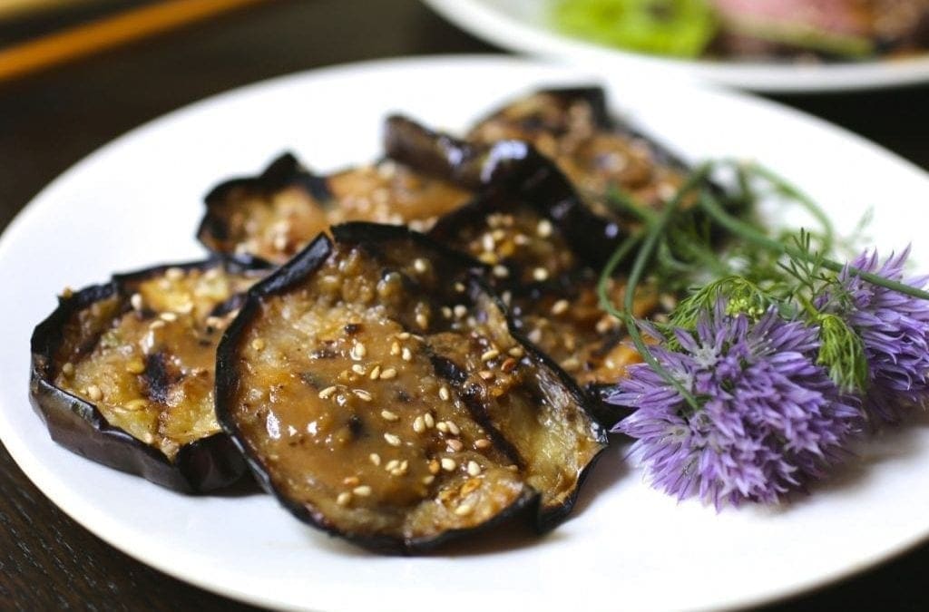 Miso-Ginger Grilled Eggplant