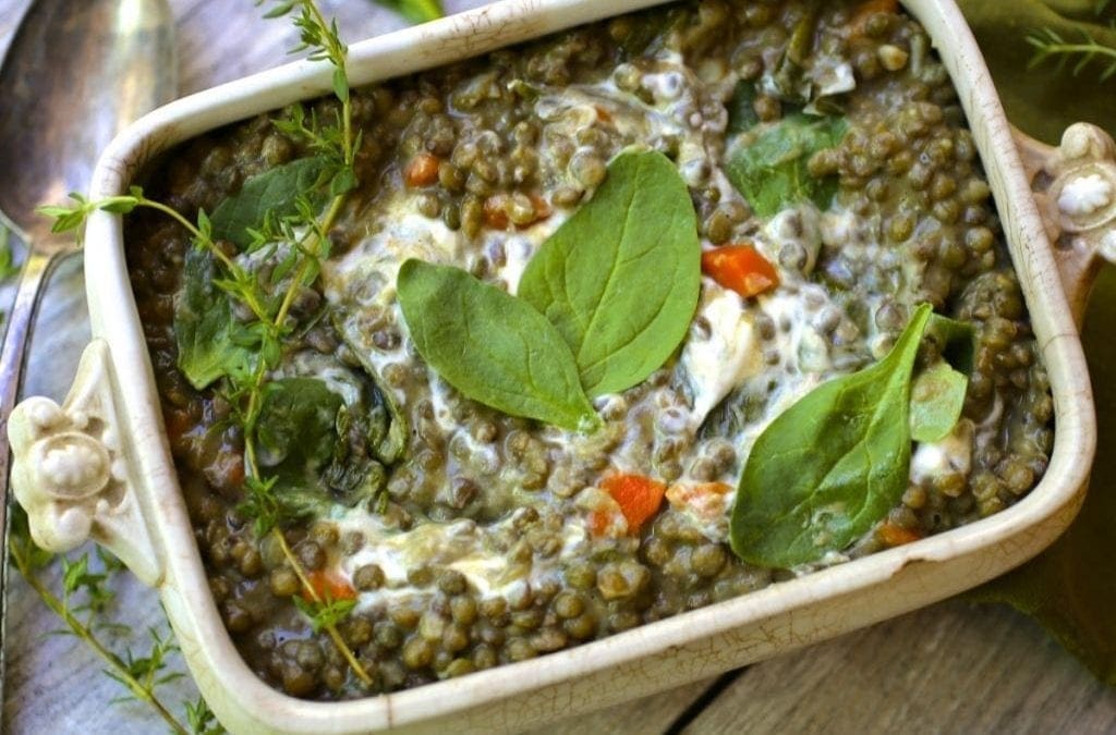 Puy Lentils with Spinach
