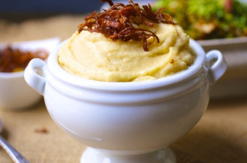 Whipped Rutabaga with Crispy Shallots