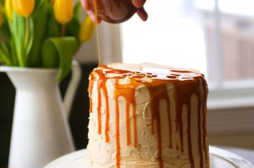 Three Layer Chocolate Cake with Salted Caramel Buttercream