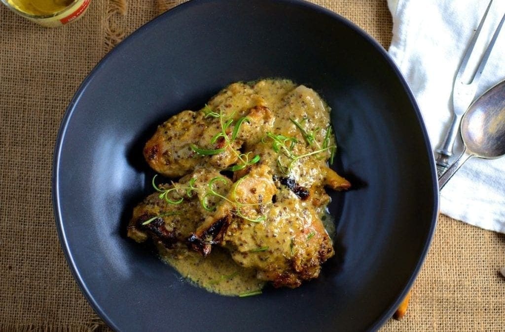 Maple-Mustard Baked Chicken Thighs