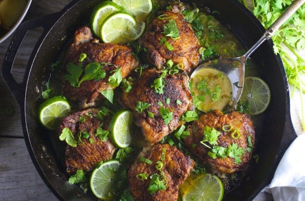 Chicken with Lime, Garlic and Cilantro