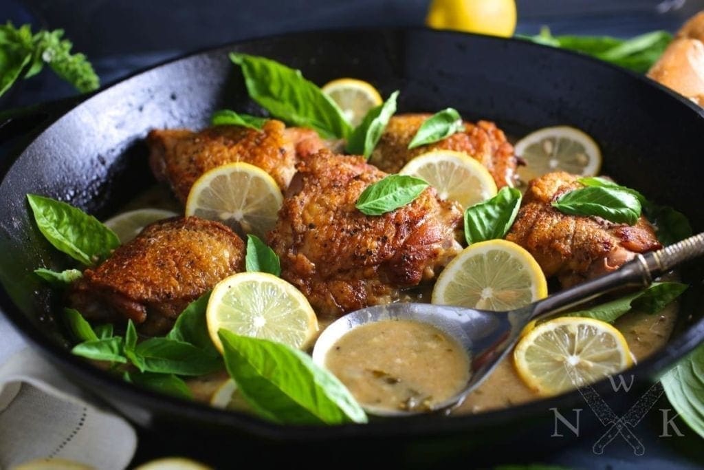 Chicken with Lemon, Garlic and Basil