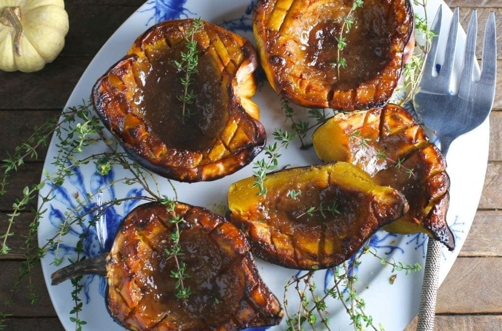 Brown Sugar and Mustard Glazed Acorn Squash