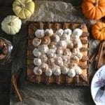 A pumpkin tart covered in meringue cones
