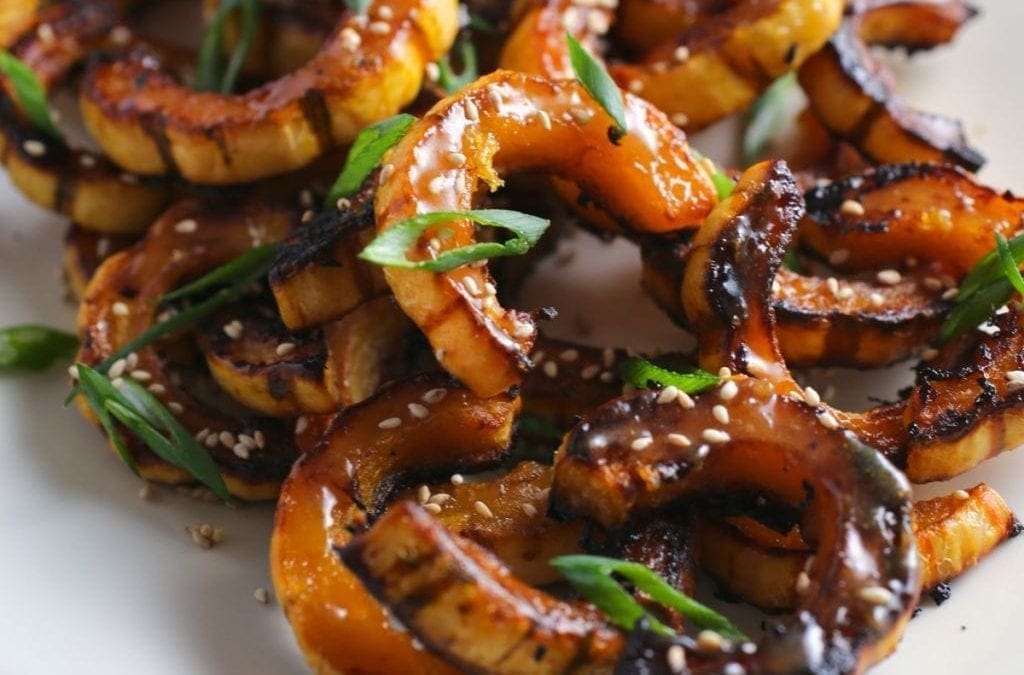 Roasted Delicata Squash with Miso-Maple Butter
