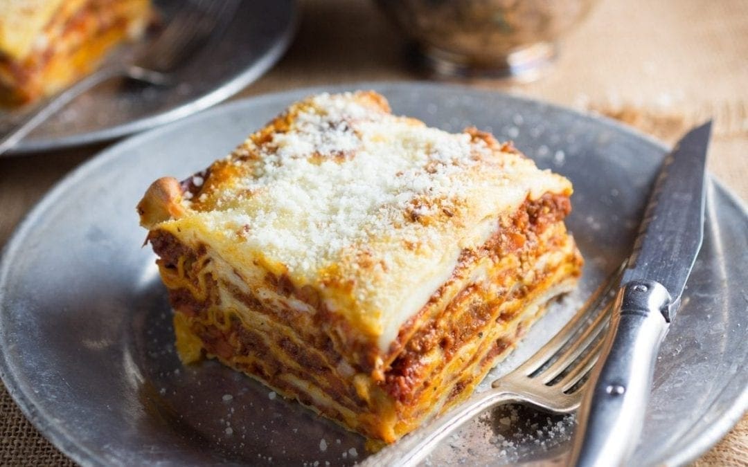 Lasagna Bolognese with Fontina Béchamel