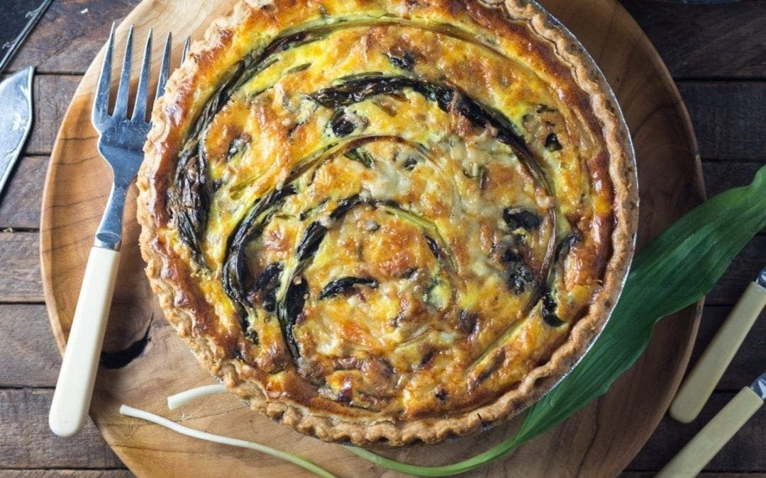 Quiche with Ramps, Bacon and Gruyere