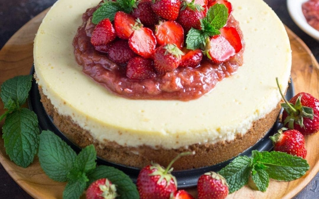 Strawberry Rhubarb Cheesecake
