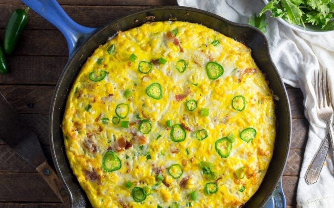 Frittata with Bacon, Corn and Gruyere