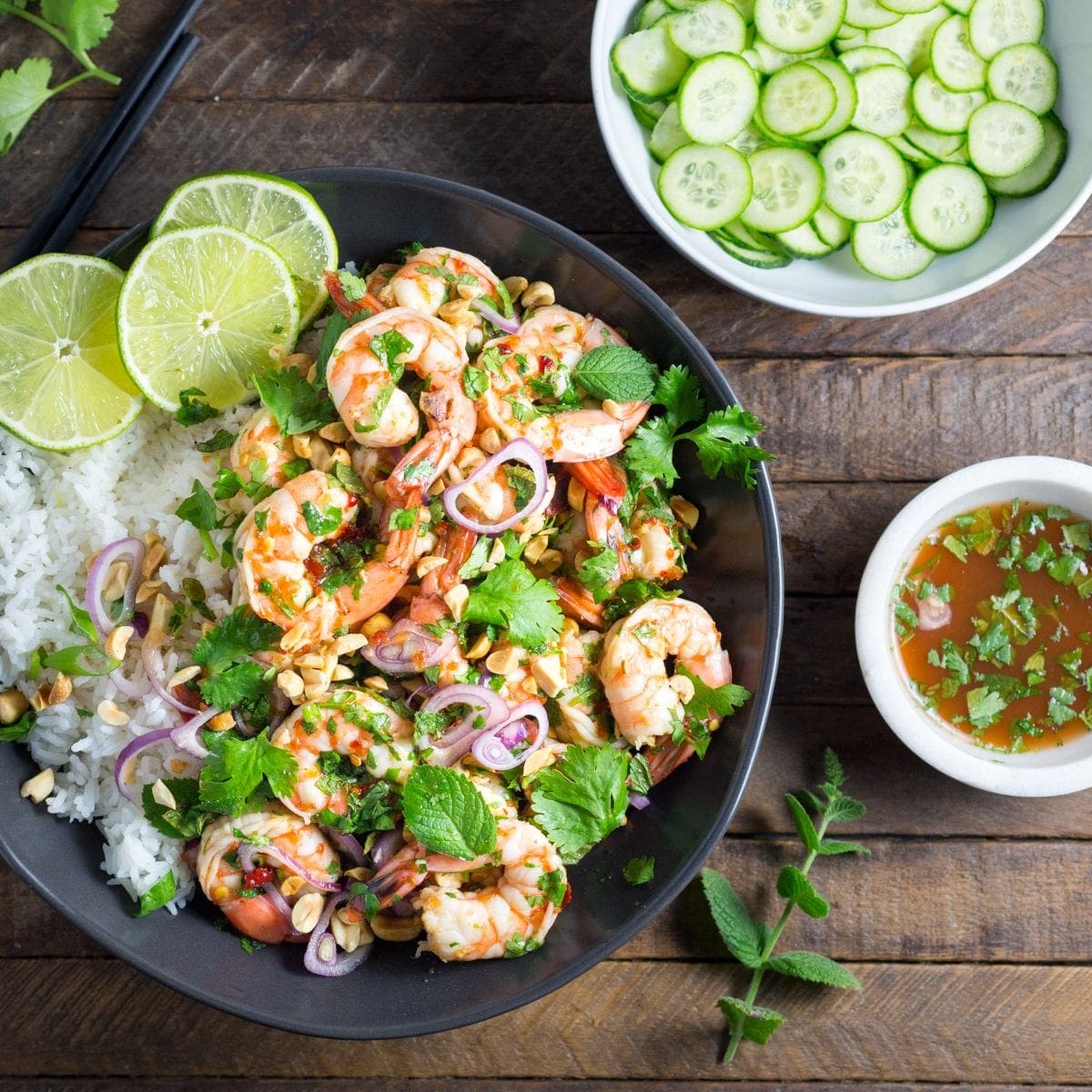Quick Spicy Thai Shrimp Salad Nerds With Knives