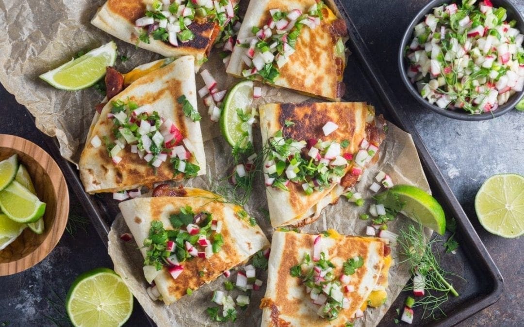 Chorizo Quesadillas With Radish and Fennel Salsa