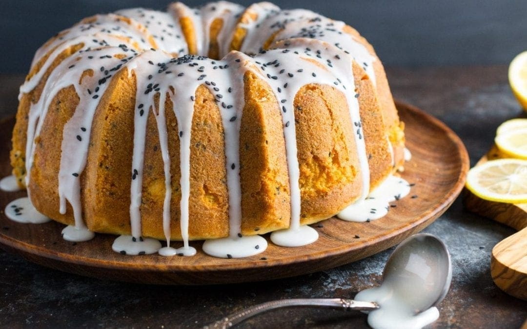 Lemon and Black Sesame Buttermilk Pound Cake