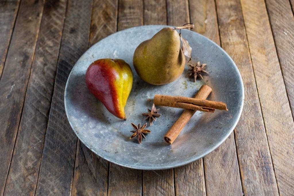 Spiced Poached Pear Cocktail with Rosemary
