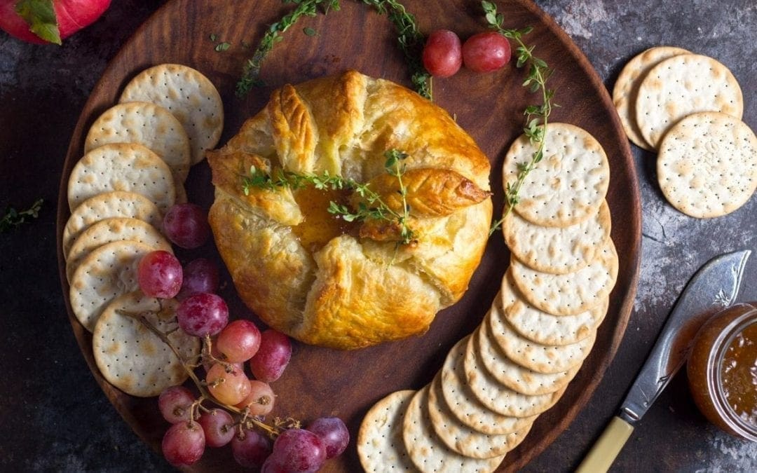 Baked Brie en Croûte With Thyme and Fig Jam