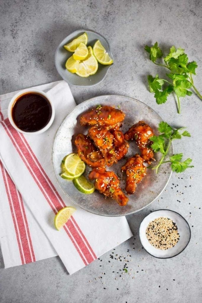 Crispy AF, Oven-Fried Sriracha-Honey Chicken Wings