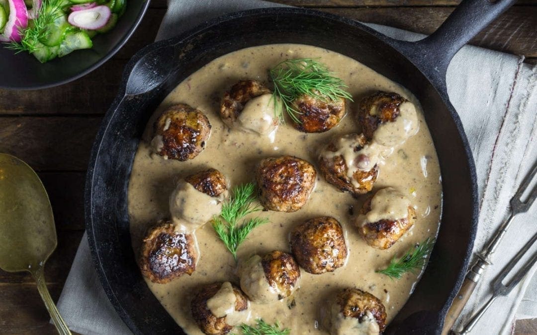 Swedish (ish) Meatballs with Cream Gravy