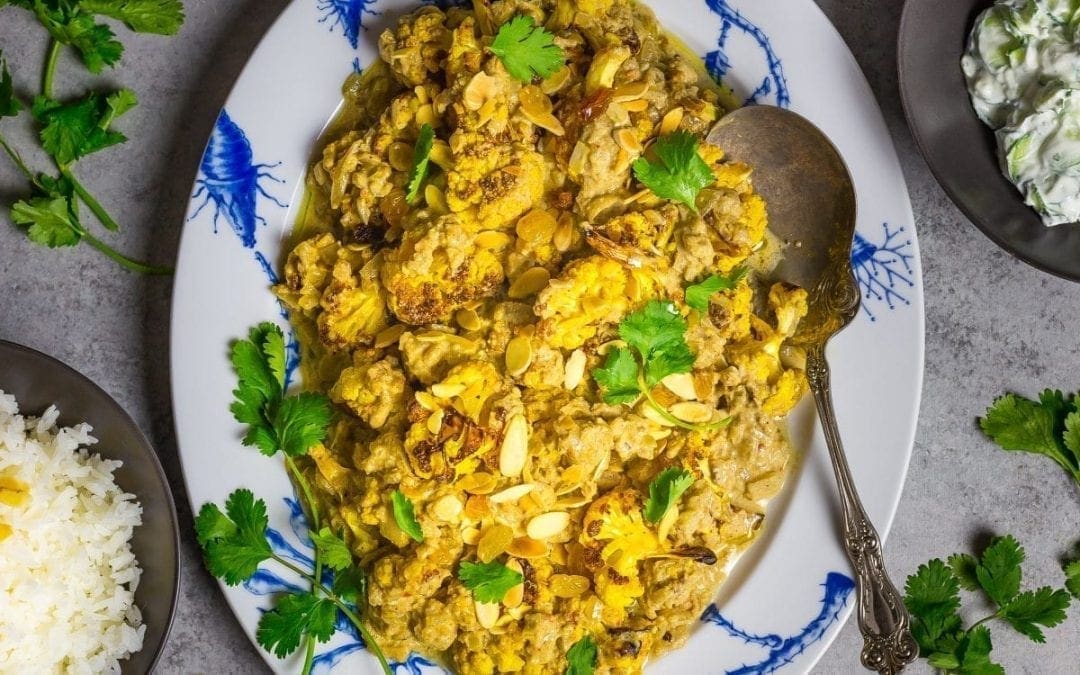 Mughlai Cauliflower (in a Creamy Almond Curry Sauce)