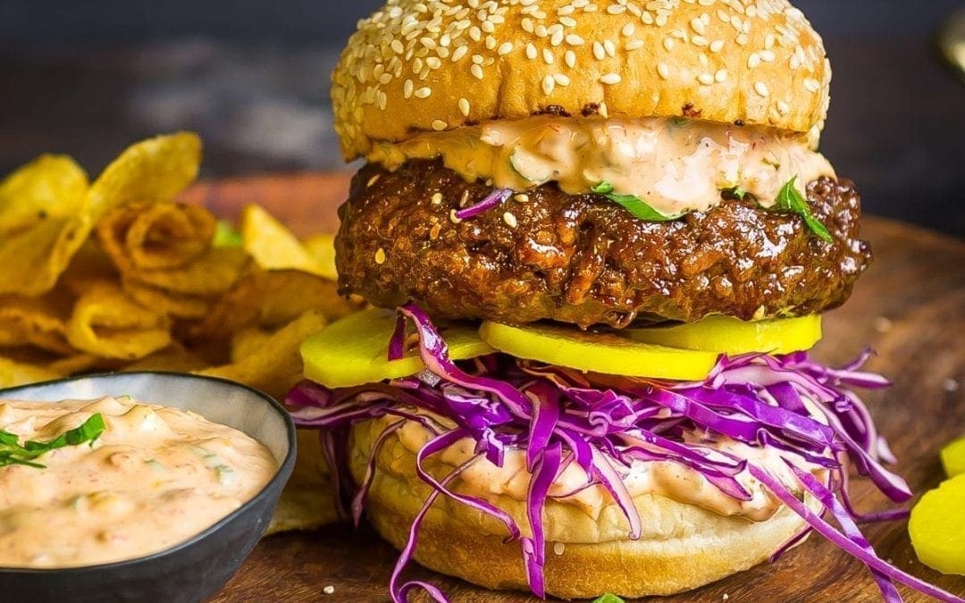 Bulgogi Burgers with Kimchi Mayo