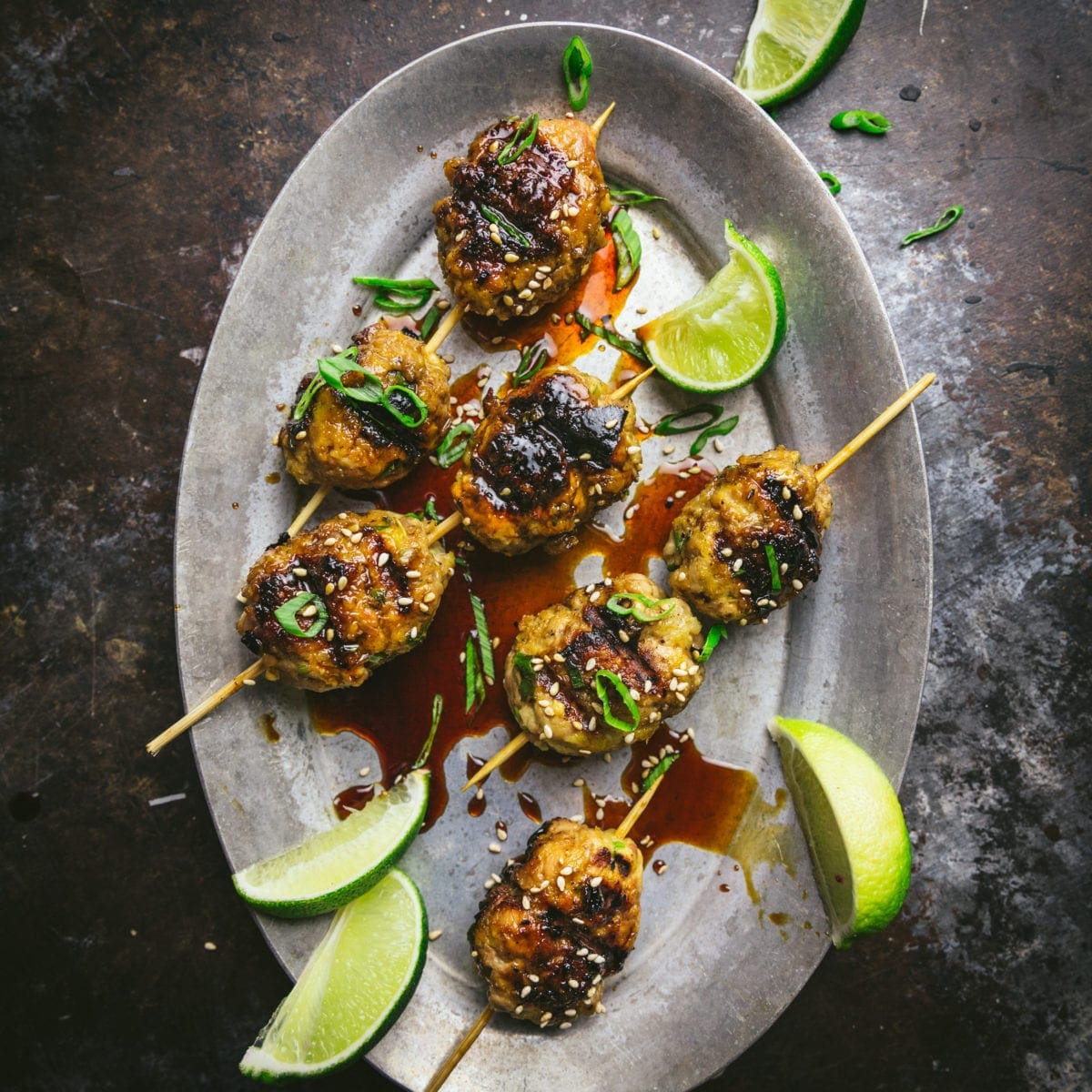 Japanese-style Chicken (or Turkey) Meatballs (Tsukune) - Nerds with Knives