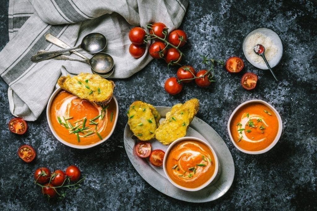 Tomato Soup and Cheese Toast