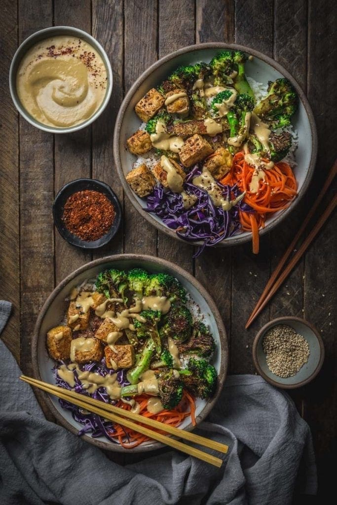 Charred Broccoli and Tofu Bowl