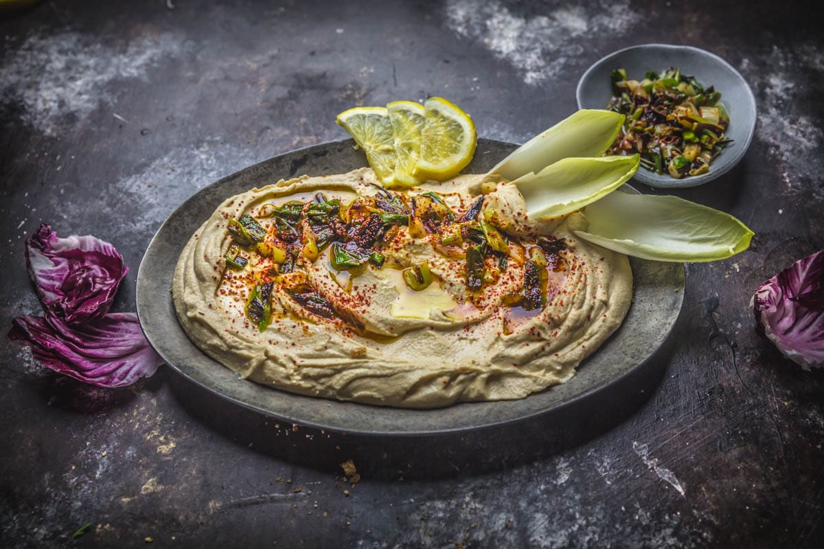  Miso Hummus with Charred Scallions