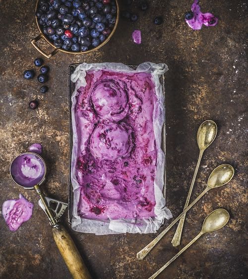 Gin and Blueberry Ice Cream Gin and Blueberry Ice Cream
