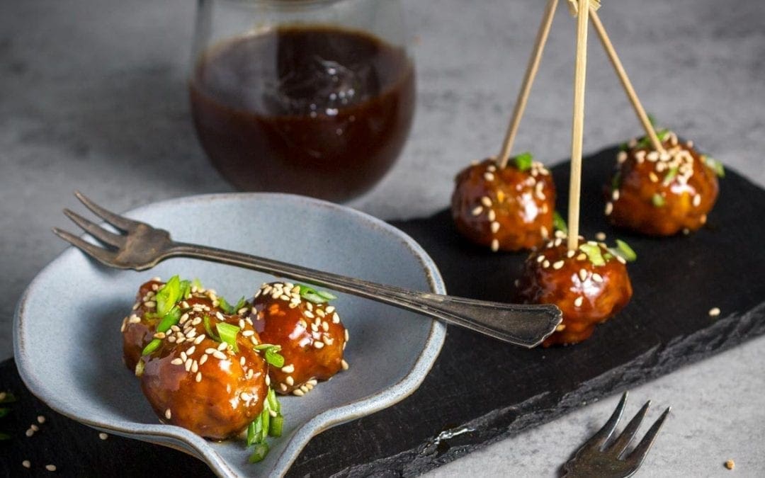 Hoisin-Glazed Cocktail Meatballs