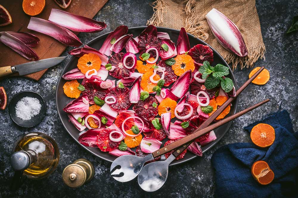Blood Orange and Endive Salad with Pickled Red Onions