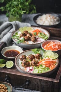 Vietnamese Meatball Rice Bowls
