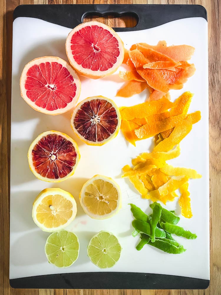 The citrus ingredients in homemade tonic