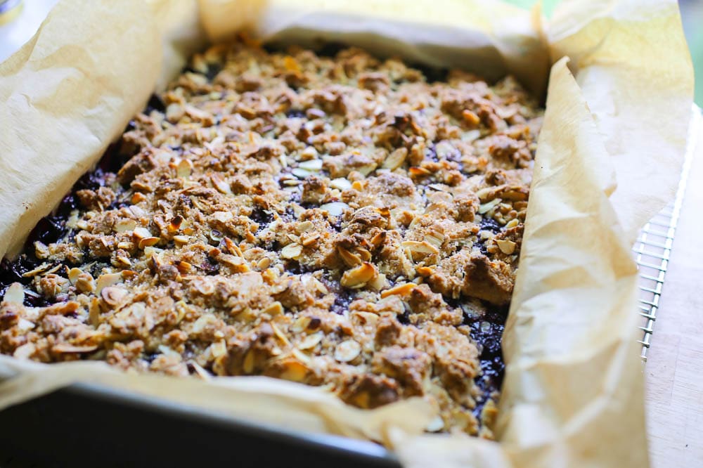 Blueberry, Oat and Almond Crumb Bars