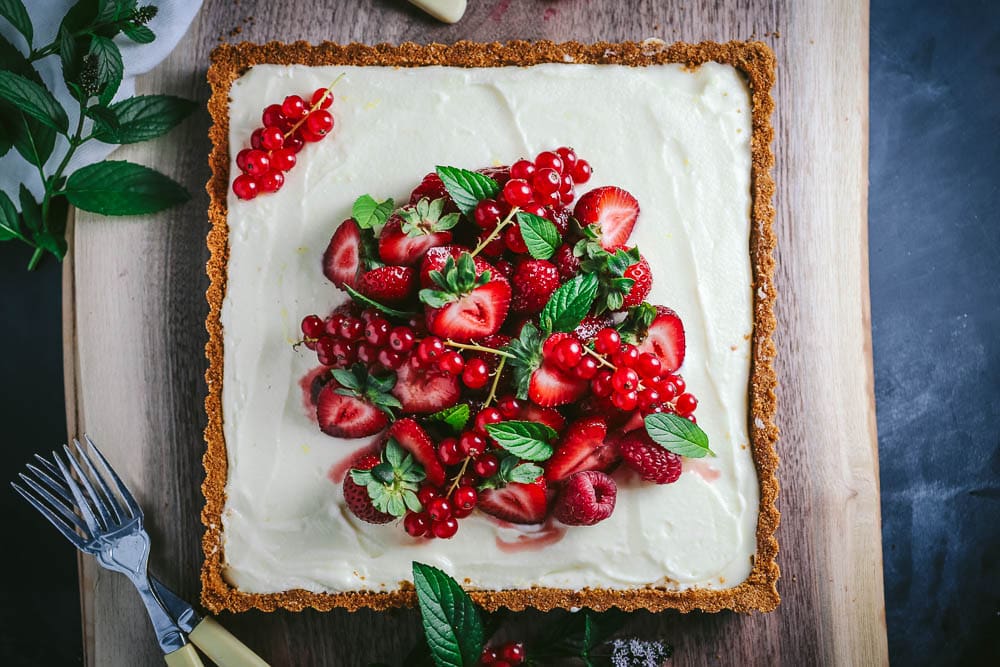 Summer Berry Tart with Lemon Mascarpone Cream